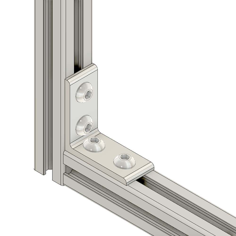 40-523-1 MODULAR SOLUTIONS ANGLE BRACKET<br>60MM TALL X 30MM WIDE W/ HARDWARE